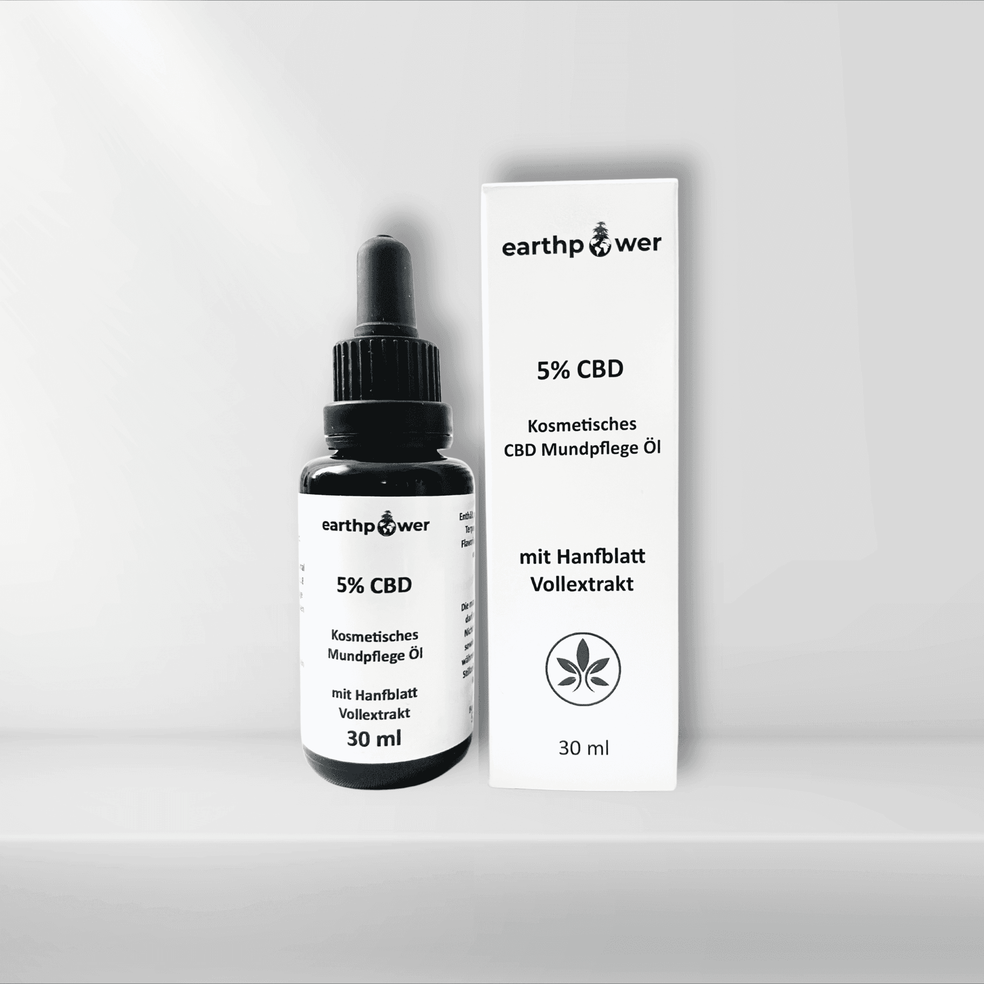 Kosmetisches CBD Mundpflegeöl 5% mit Hanfblatt Vollextrakt